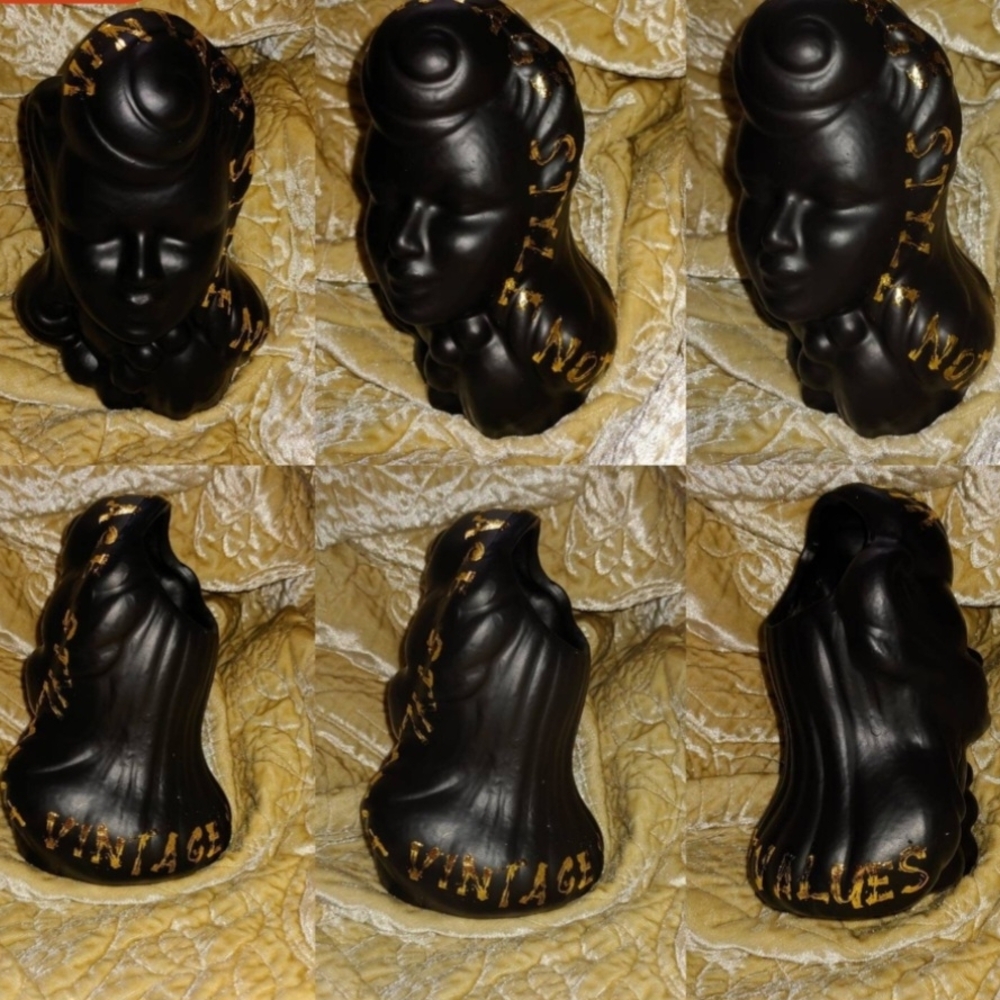 Black and Gold Decorative Bust